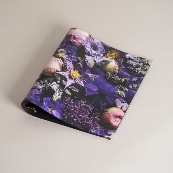 Darbo knyga - segtuvas, viršelis dekoruotas miško gėlių spauda