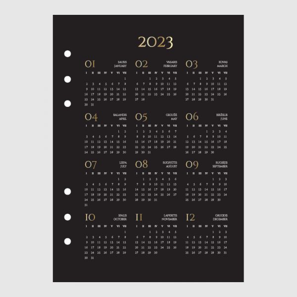 Kalendorius 2023 (juodas)
